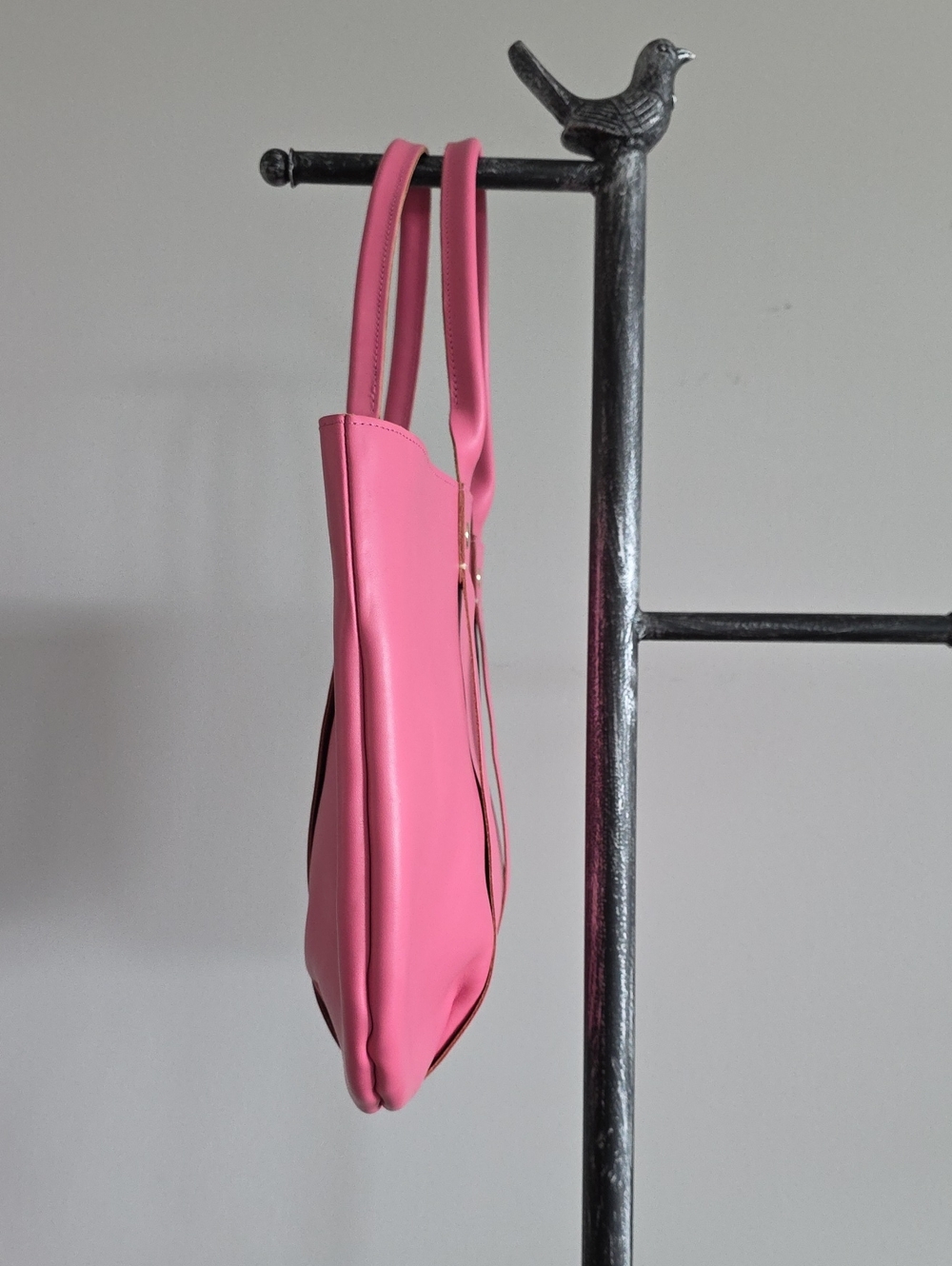 Rare Clare V. La Tropezienne Pink Leather Tote - Picture 9 of 16